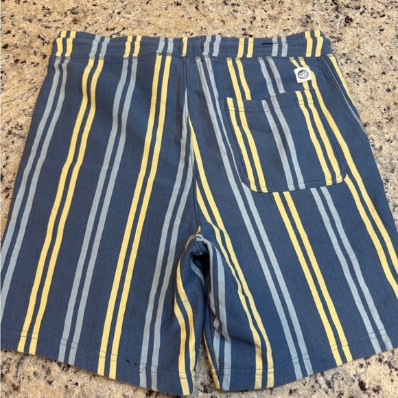 Free Planet Men's Shorts - Navy and Yellow Stripes - Picture 2 of 4